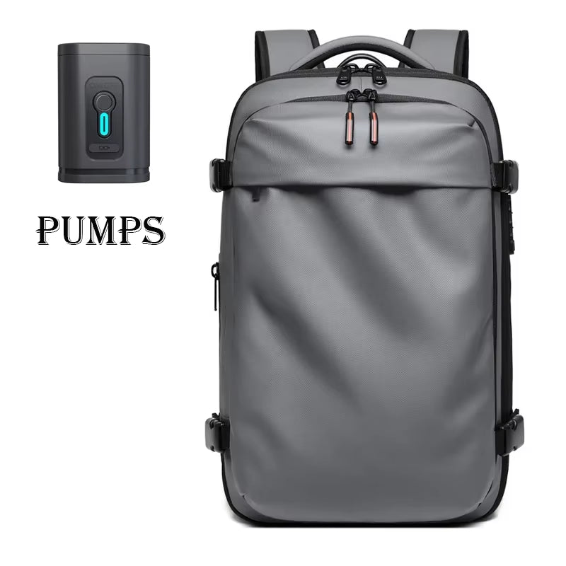 Men Travel Backpack Vacuum Compression Laptop Backpack 17 Inch Extended Large Capacity School Backpack Hiking Business Backpack