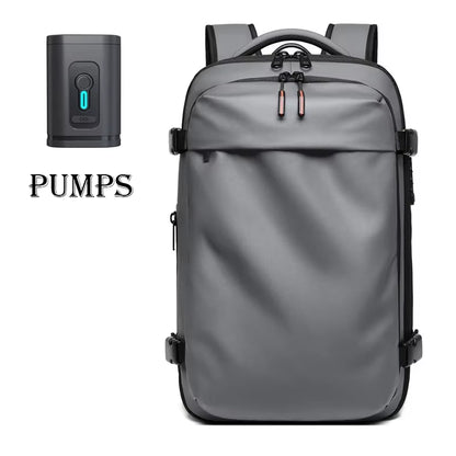 Men Travel Backpack Vacuum Compression Laptop Backpack 17 Inch Extended Large Capacity School Backpack Hiking Business Backpack
