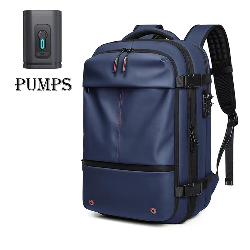 Men Travel Backpack Vacuum Compression Laptop Backpack 17 Inch Extended Large Capacity School Backpack Hiking Business Backpack