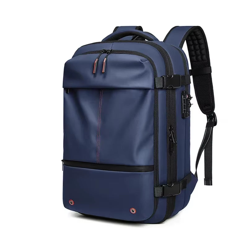 Men Travel Backpack Vacuum Compression Laptop Backpack 17 Inch Extended Large Capacity School Backpack Hiking Business Backpack